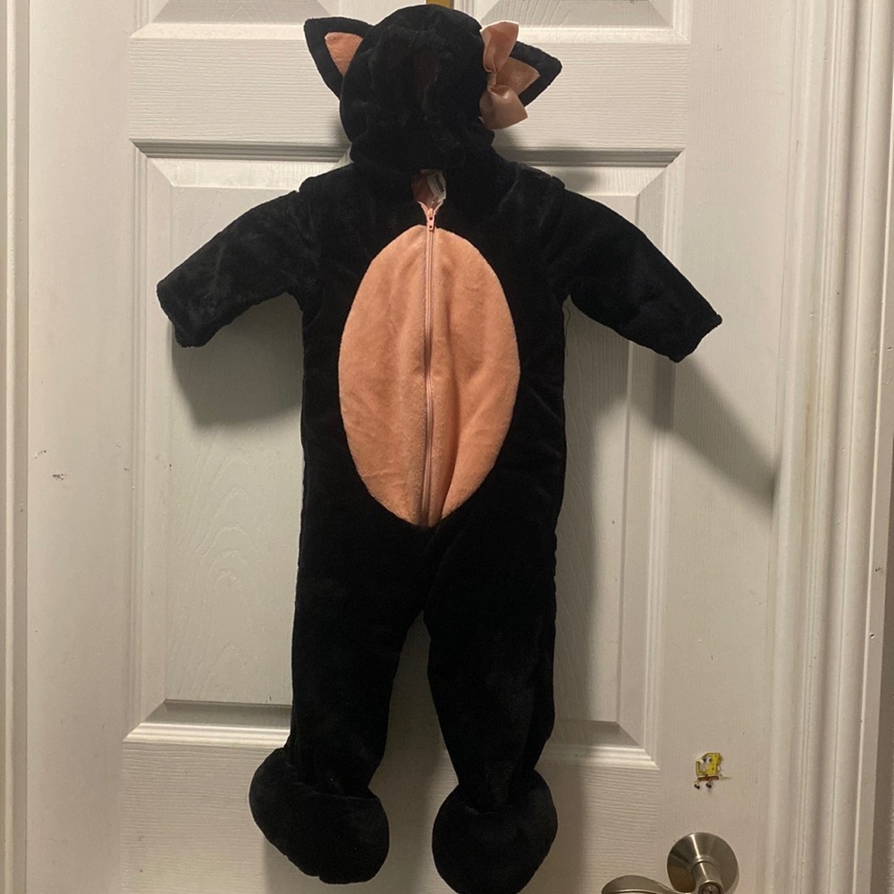 Gymboree baby Halloween Costume Pink and Black Cat size 0-6 months